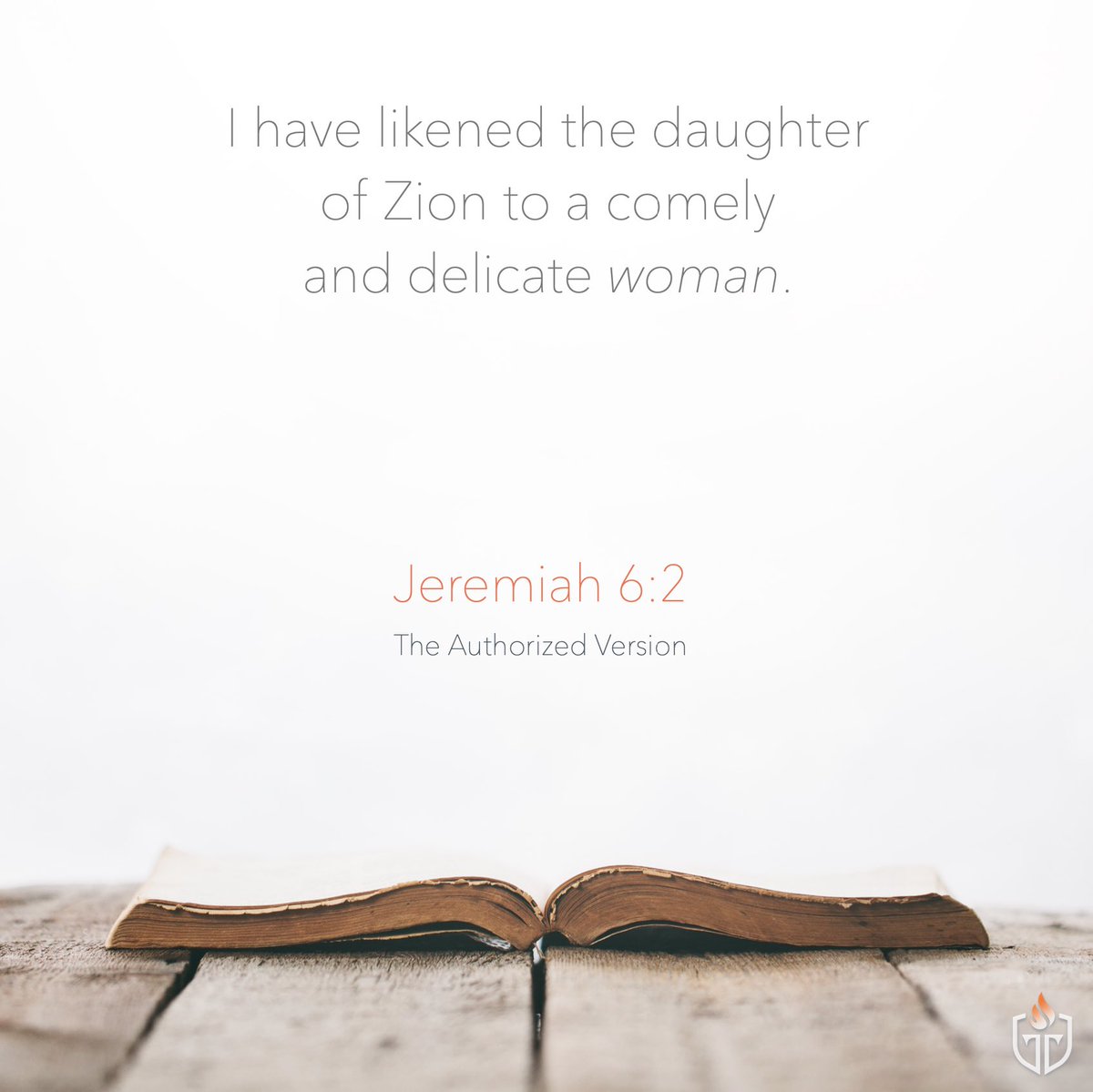 thetextkeptpure's tweet photo. I have likened the daughter of Zion to a comely and delicate woman - Jeremiah 6:2 Authorized (King James) Version 

#VerseOfTheDay #Bible #Reformed https://t.co/i6oEwtjnYl