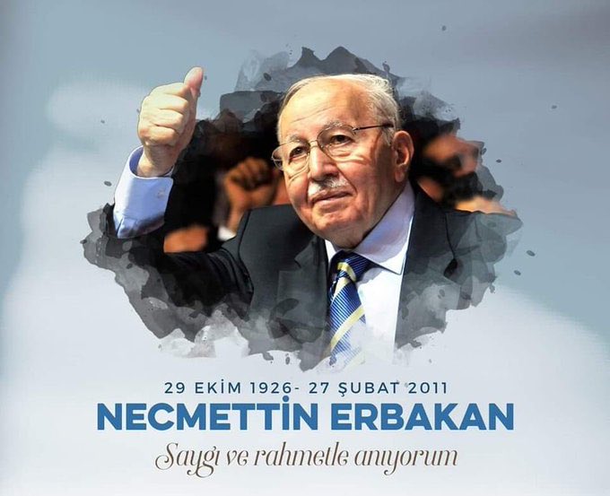 Milli Görüş hareketinin lideri, Türk siyasetinin nezaket abidesi ve müstesna dava adamı merhum Prof. Dr. #NecmettinErbakan'ın vefatının 12. sene-i devriyesinde rahmet, minnet ve dua ile anıyorum.

Mekânı cennet, makamı âli olsun inşallah….