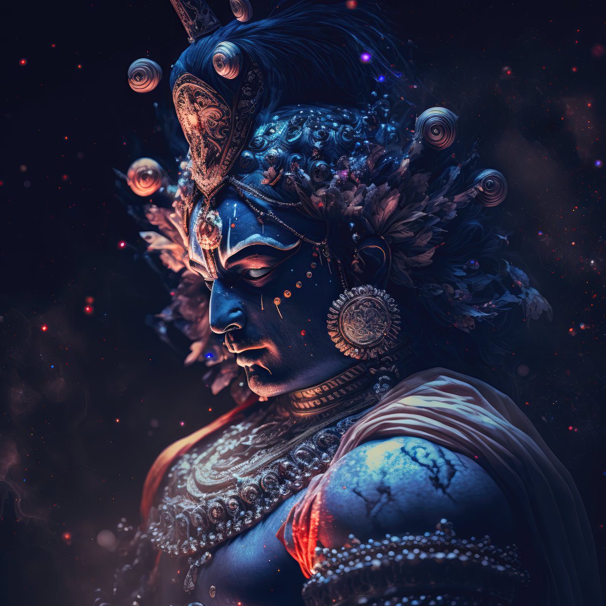 selfrealised's tweet photo. I just listed “LORD KRISHNA” for sale on @foundation! 🌐

Selected art for exhibition and display at NFT NYC 2023 Apr 12-14 North Javits, Hudson Yards, NY

@NFT_NYC  Time Square Billboard

https://t.co/2urwC7nrZr 

Dimension 4096x4096
ARTIST-VIDHU RAGHAVAN

LISTED Price - 10 ETH https://t.co/CmUH8rIldm