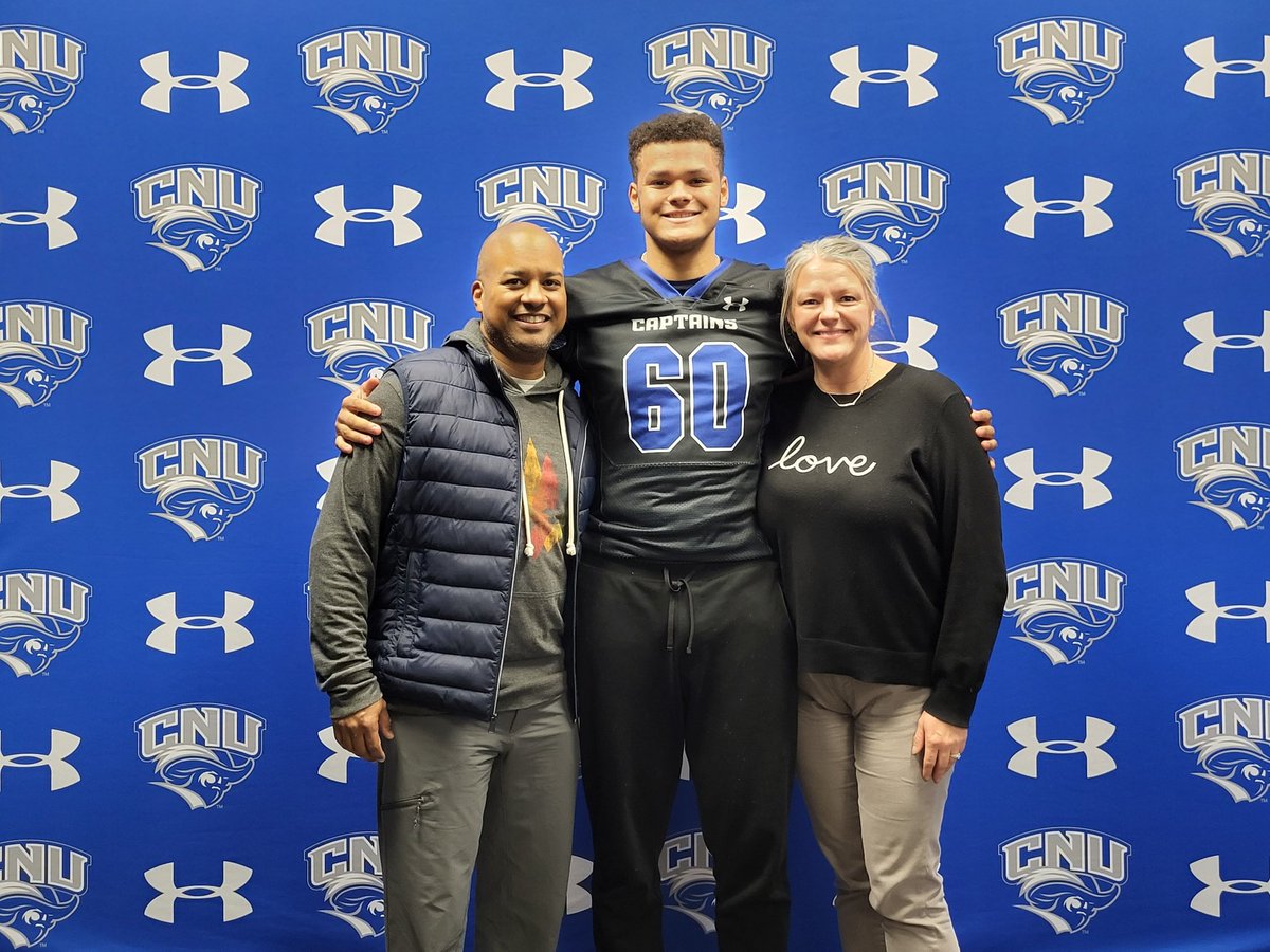 Blessed to announce my commitment to Christopher Newport University. I would like to thank my parents, friends, and coaches who supported me!
<a href="/barlow_coach/">Derek Barlow</a> 
@indELIble173 
<a href="/coachpcrowley/">Paul Crowley</a> 
<a href="/WoodgroveFB/">WoodgroveFootball</a> 
<a href="/CNUcaptains/">Christopher Newport University</a>