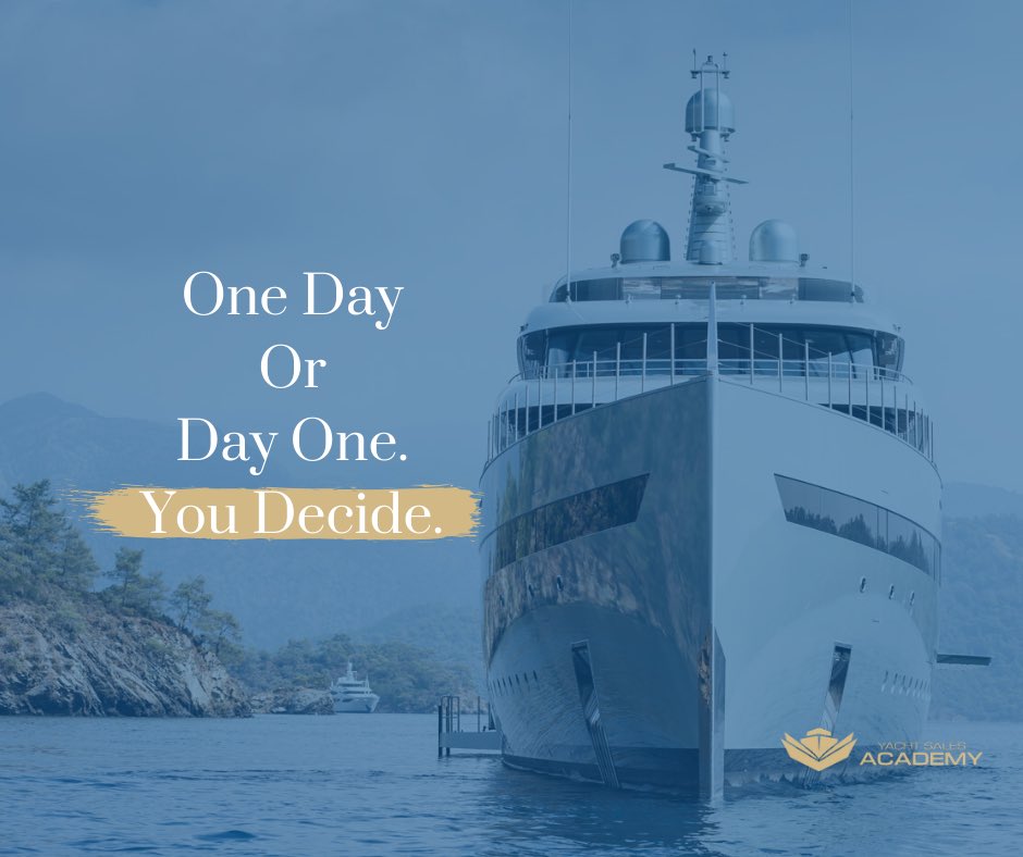 Today is the day! 🙌 #mondaymotivation #yachtsalesacademy #yachtsales