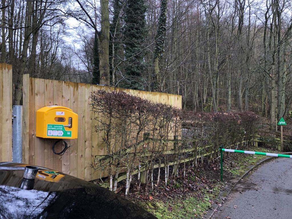 Look what we have just had installed!  We really, really hope that we never need to put it to use, but if ever a defibrillator is required, it can be found on the fence near the security barrier as you head down to the Mill from the caravan park or cottage.