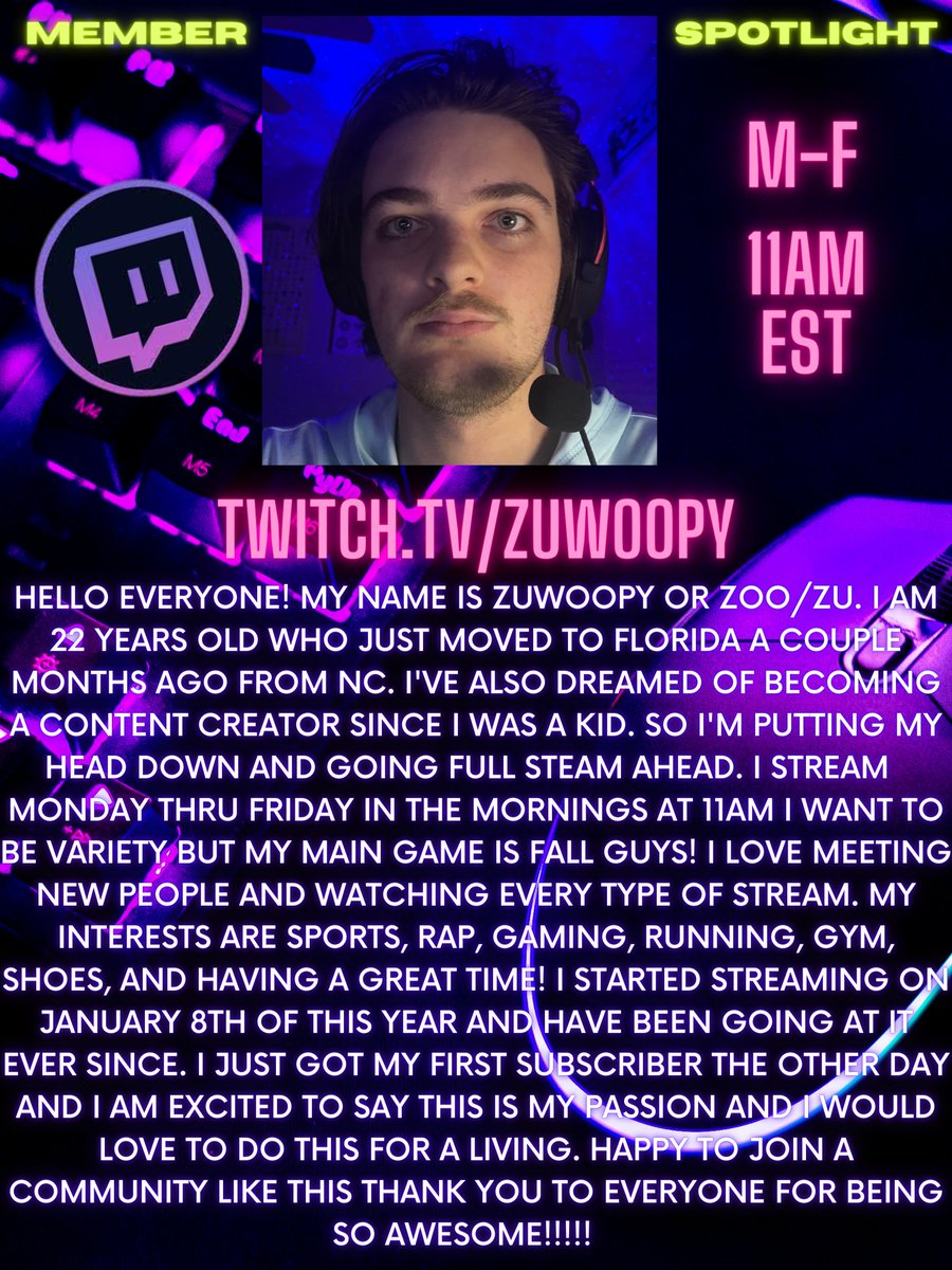 iR0kTV's tweet photo. Check out this weeks Member Spotlights!!! Show some love to @ReignyDayyyy and @zuwoopy!!!! 2 AMAZING hoomans, great streamers, great communities!!! Get to know them!!!  #R0kFam https://t.co/TYf0MA7I0F