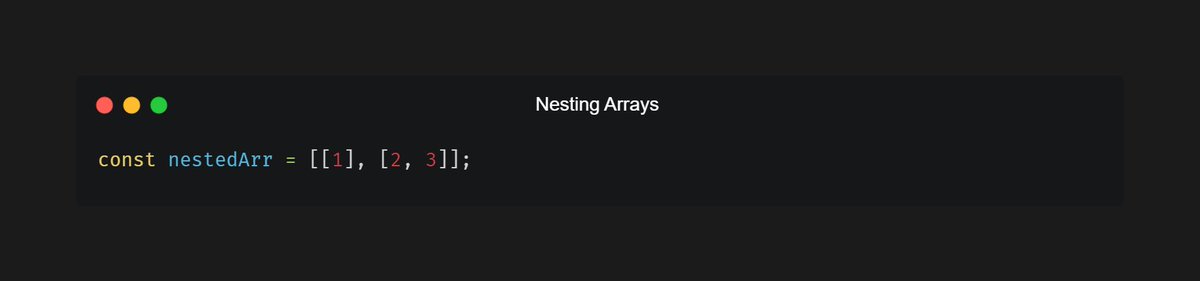 saeedhalabi_'s tweet image. 🗓️Day 28 & 29 of #100daysofcodechallenge with #Javacript !
⭐ In these days I went over arrays being mutable, or
changeable and practiced them.
⭐ Learned how to mutate an array.
⭐ Practiced all the array functions I learned
⭐ I got into "Nested Arrays"