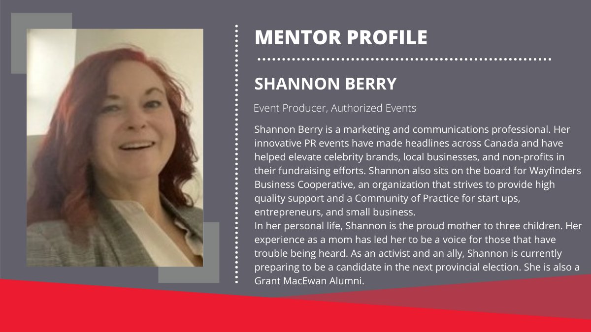 Meet Shannon Berry!
We are super excited to have Shannon on board as a #CPRS mentor this year.  Get to know a bit more about Shannon, and look forward to our CPRS Speed Mentoring Mixer happening on March 15, 2023 at the Felice Cafe. Visit bit.ly/3Eatrcy to learn more.