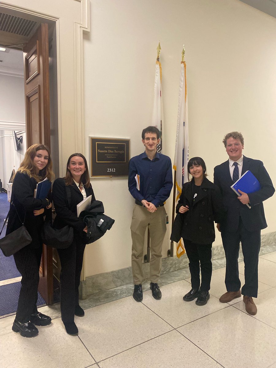 CCastronovo02's tweet photo. Thank you to the office of @RepBarragan for meeting with @CALPIRGStudent today in Washington DC to talk about plastic pollution, affordable textbooks, and the right to repair! Excited about making progress on these important issues! https://t.co/9bzXv06Kil