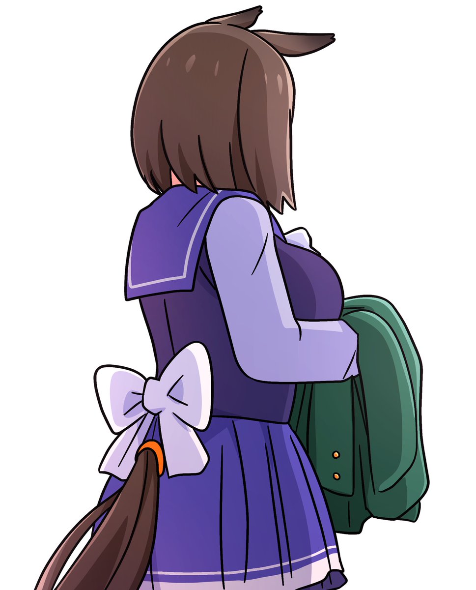 1girl solo animal ears horse ears tail tracen school uniform horse tail  illustration images