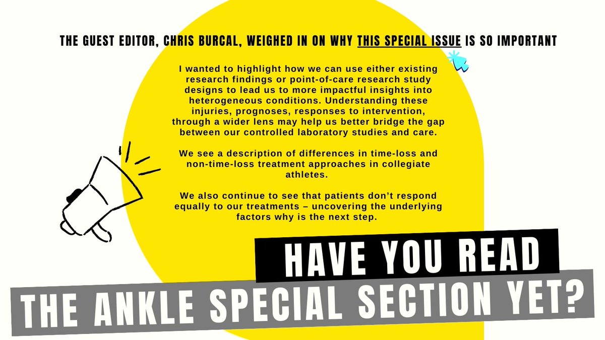 It's almost the end of February! Are you caught up on the special section on #ankle outcomes?? 

ow.ly/5jgC50N3QQB