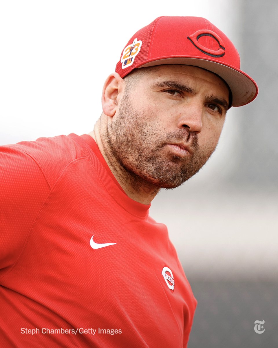 nytimes's tweet photo. From @TheAthletic: He's one of the most interesting men in baseball. So we asked Joey Votto to annotate his own oral history. And he agreed. https://t.co/Cuq5MNqwp1 https://t.co/7k3WQnAxjs