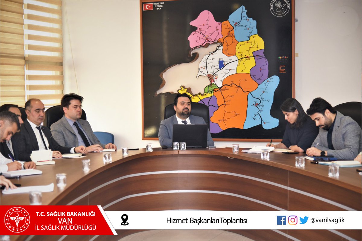 İl Sağlık Müdürümüz Op.Dr. Muhammed Tosun'un Başkanlığında Hizmet Başkan ve Yardımcılarının katılımıyla olağan yönetim toplantısı yapıldı. 
--- Ülkemizde yaşanan deprem felaketinden dolayı ilimizdeki misafirlerimize sunulan sağlık hizmeti ile ilgili konular +++