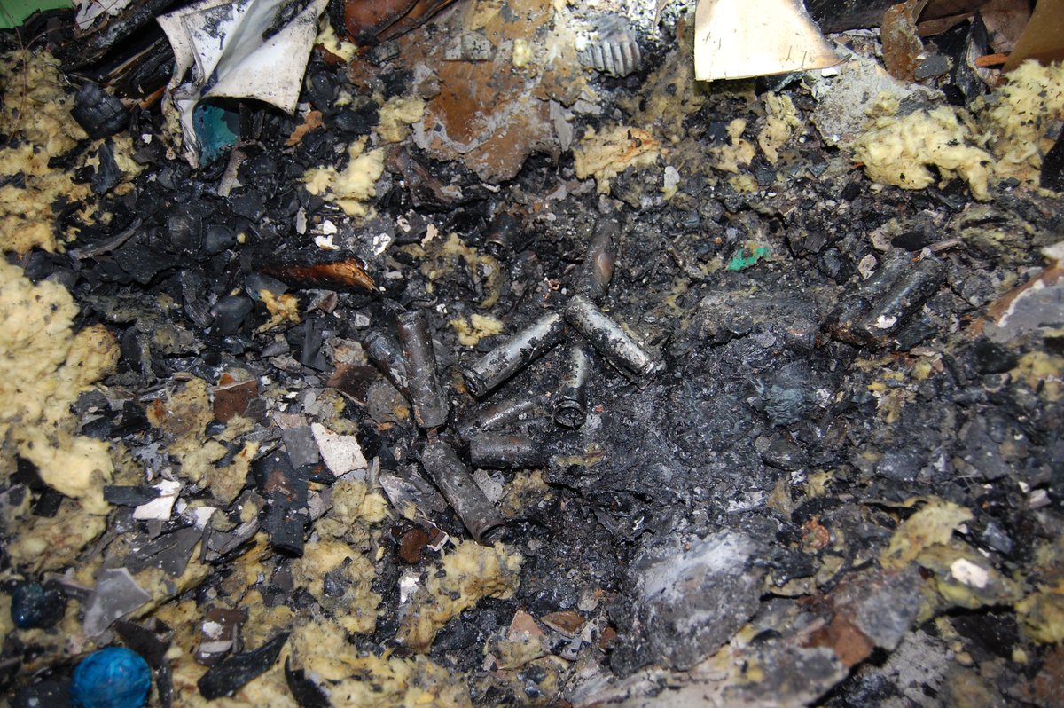 We recently attended this destructive e-bike fire.

Remember to:
🛒  Only buy from reputable retailers
📰 Follow manufacturer charging instructions
🏃‍♀️ Avoid storing in communal areas/escape routes
🔔 Install smoke &amp; heat alarms where charging

If a fire starts, get out &amp; call 999