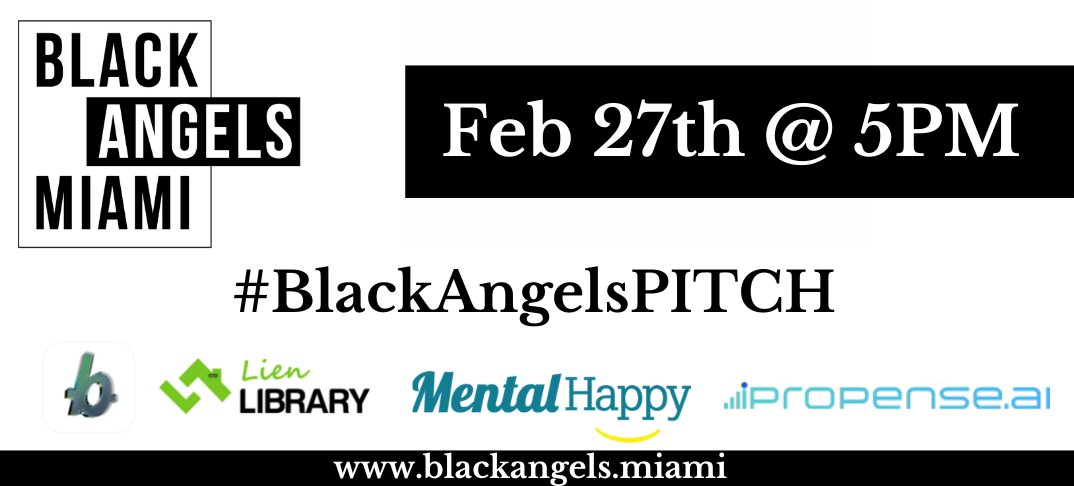 Joins us today at 5 pm to learn  about 4 great startups.  Only 3 out of the 4 have Founders have roots in South Florida!
blackangels.miami/post/pitch-nig…