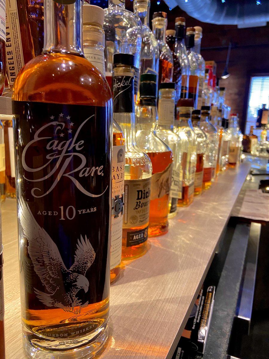 Whisky of the Week!
Every Monday we break into our secret stash of rarities! 
Eagle Rare 10 year small batch bourbon. A sweet, oaky nose, reminiscent of a fine port wine. Cheers!
