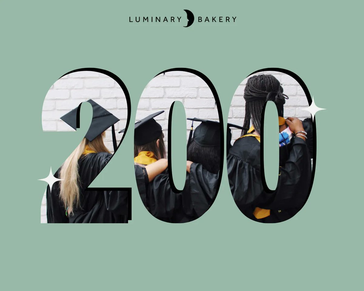 LuminaryBakery's tweet image. Last week Luminary reached a HUGE milestone as we welcomed our 200th woman on to the #LuminaryEmployabilityCourse 🎉 👏 🌙 

That number represents 200 opportunities to overcome barriers, prepare for employment, and guidance in building towards a positive future.