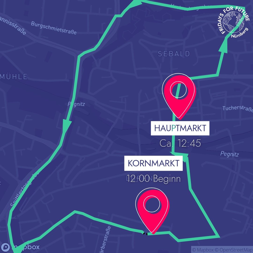Diesen Freitag ist Globaler Klimastreik und auch wir in Nürnberg sind mit dabei ✊ 

🫶 Bringt Friends &amp; Family um 12:00 mit zum Kornmarkt oder kommt alternativ nach! Wir laufen gegen 12:30 am Kornmarkt los und oberhalb der Burg über den Plärrer zurück.