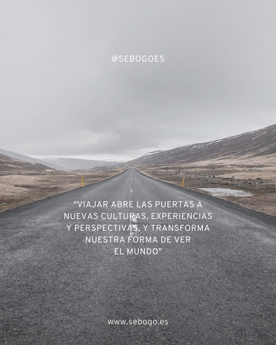 sebogoes's tweet photo. #Viajar abre las puertas a nuevas culturas, experiencias y perspectivas, y transforma nuestra forma de ver el mundo. https://t.co/ixzPs2lOJU