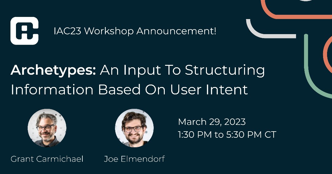 Join Grant and Joe at the IA Conference and learn this people-centric way to create resilient places online. Sign up for the workshop "Archetypes: An Input to Structuring Information Based on User Intent" at the IAC website theiaconference.com/iac23-registra… #IAC23

bit.ly/3YGPZta