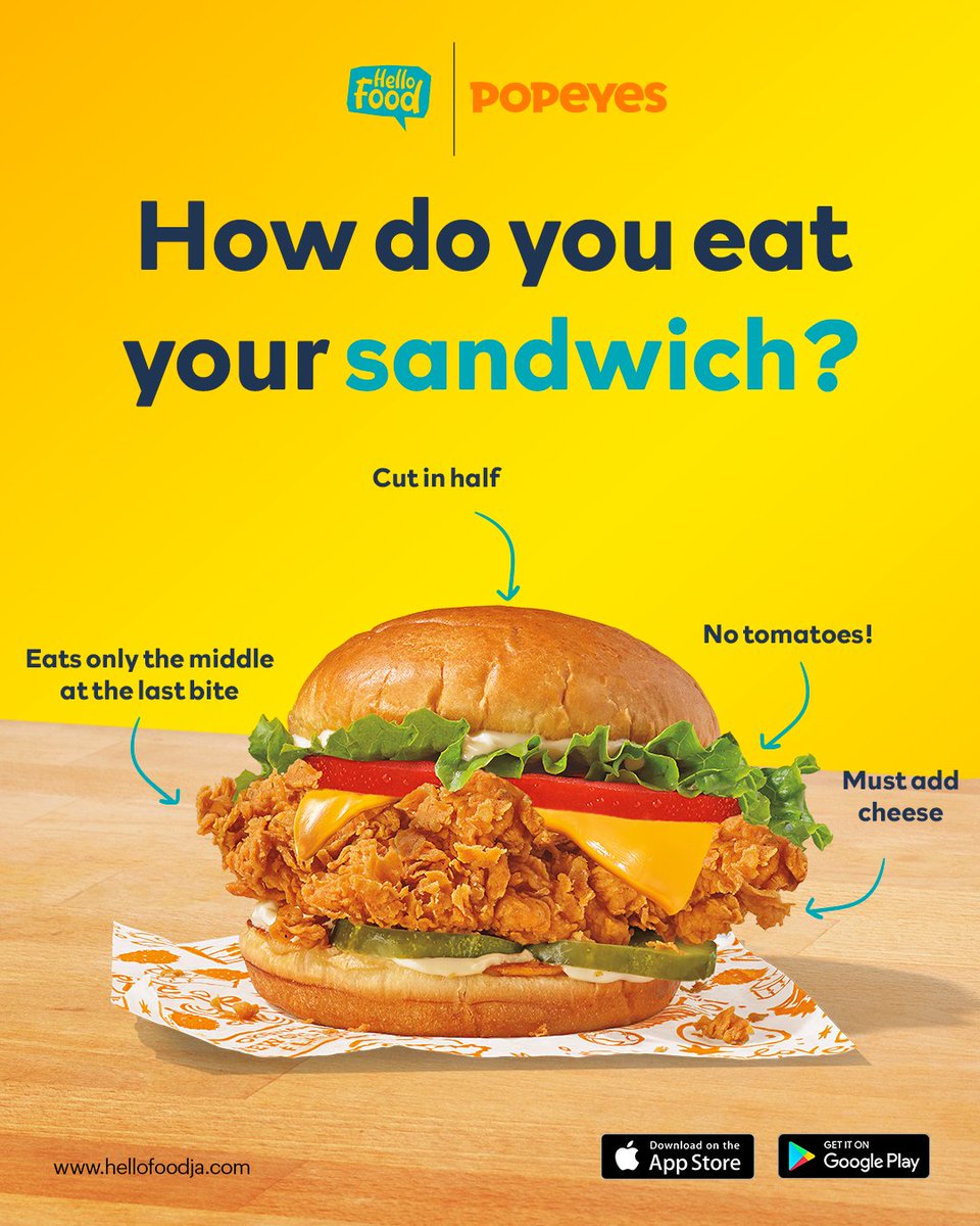 hellofoodja's tweet photo. Which sandwich eater are you? Tell us below.
#HelloFood #HelloFoodJa https://t.co/EPKY0at4zP