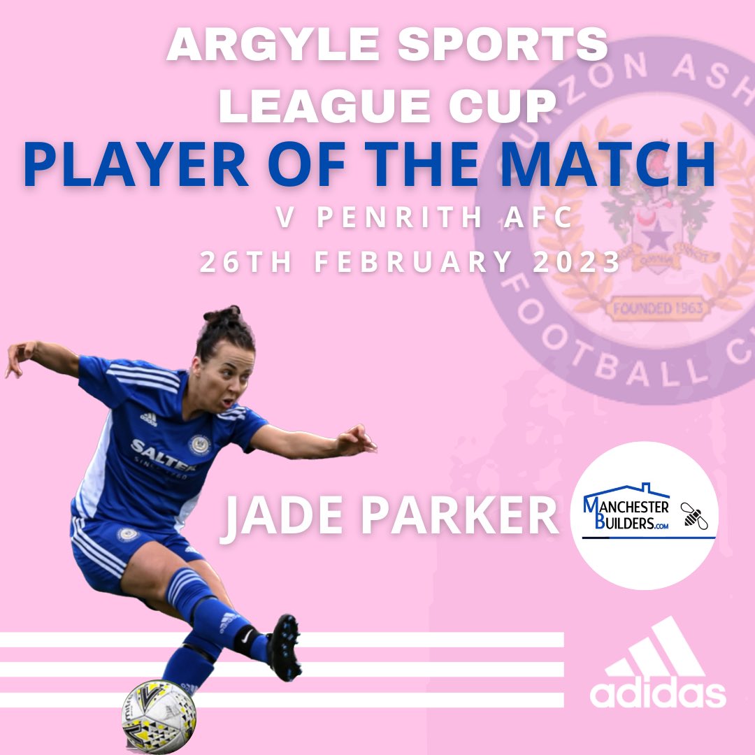 CurzonAshtonWFC's tweet photo. A clinical first half with 4 well taken goals. 2 of which executed by Miss Parker with her also having to do a job in midfield for a period then a makeshift centre half, Sees JP take home the Player Of The Match award💙👏🏼 #wearecurzonashton #upthenashettes #SafeG @jade_parker9 https://t.co/YRQAYquNUu