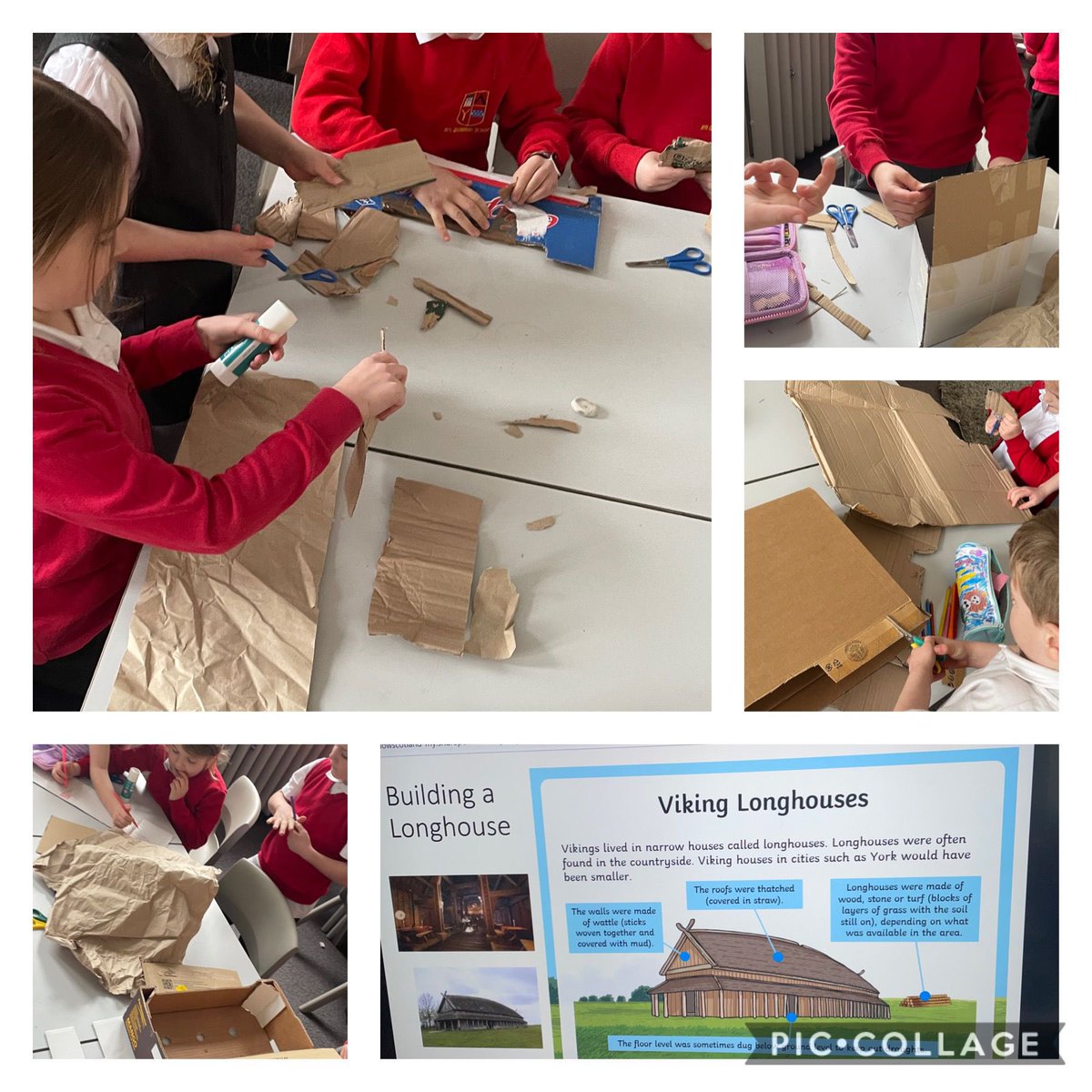 AyrGrammar's tweet photo. P2/3 are learning all about life as a Viking in preparation for their school trip. Today they started building our own longhouses. #vikings #lifeinthepast #design #create https://t.co/m544hmvmMF