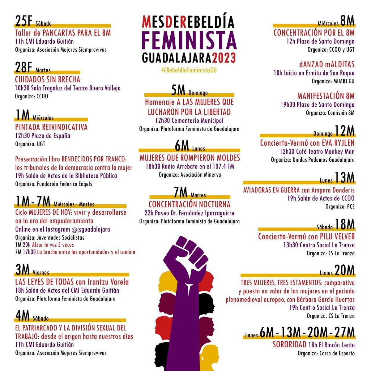 #RebeldíaFeministaGU este 8M. 💜