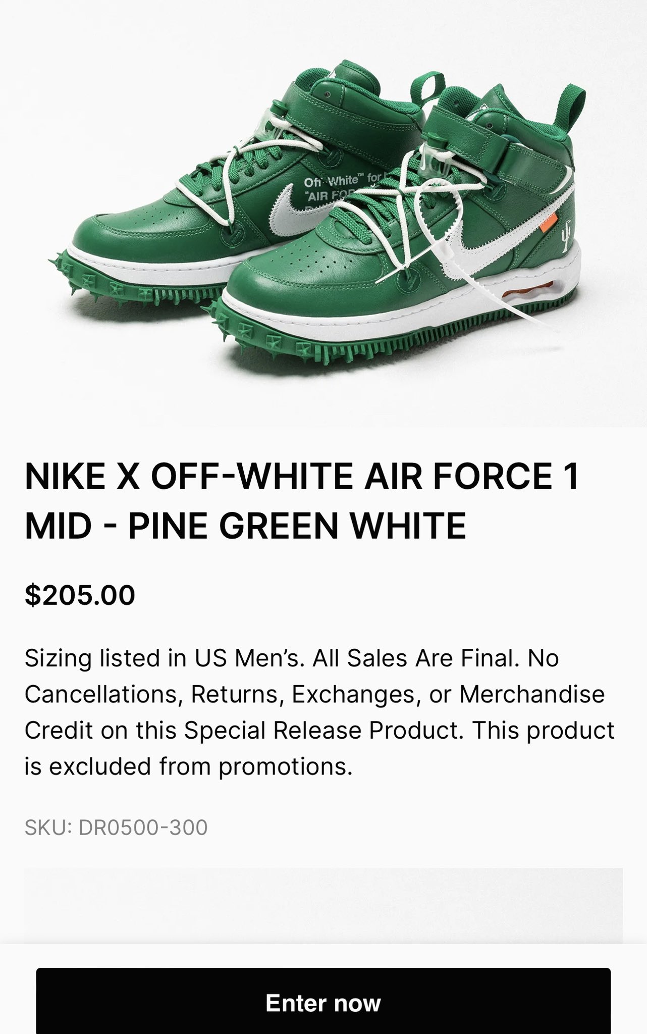 Nike air force 1 x off white raffle clearance