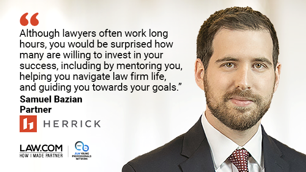 #HowIMadePartner: "...making partner requires consistent dedication, performance at a high-level over the course of several years and building strong relationships with your peers and superiors." —Samuel Bazian, <a href="/HFrealestatelaw/">Herrick, Feinstein</a>. Read more » ow.ly/izag50N3Rru