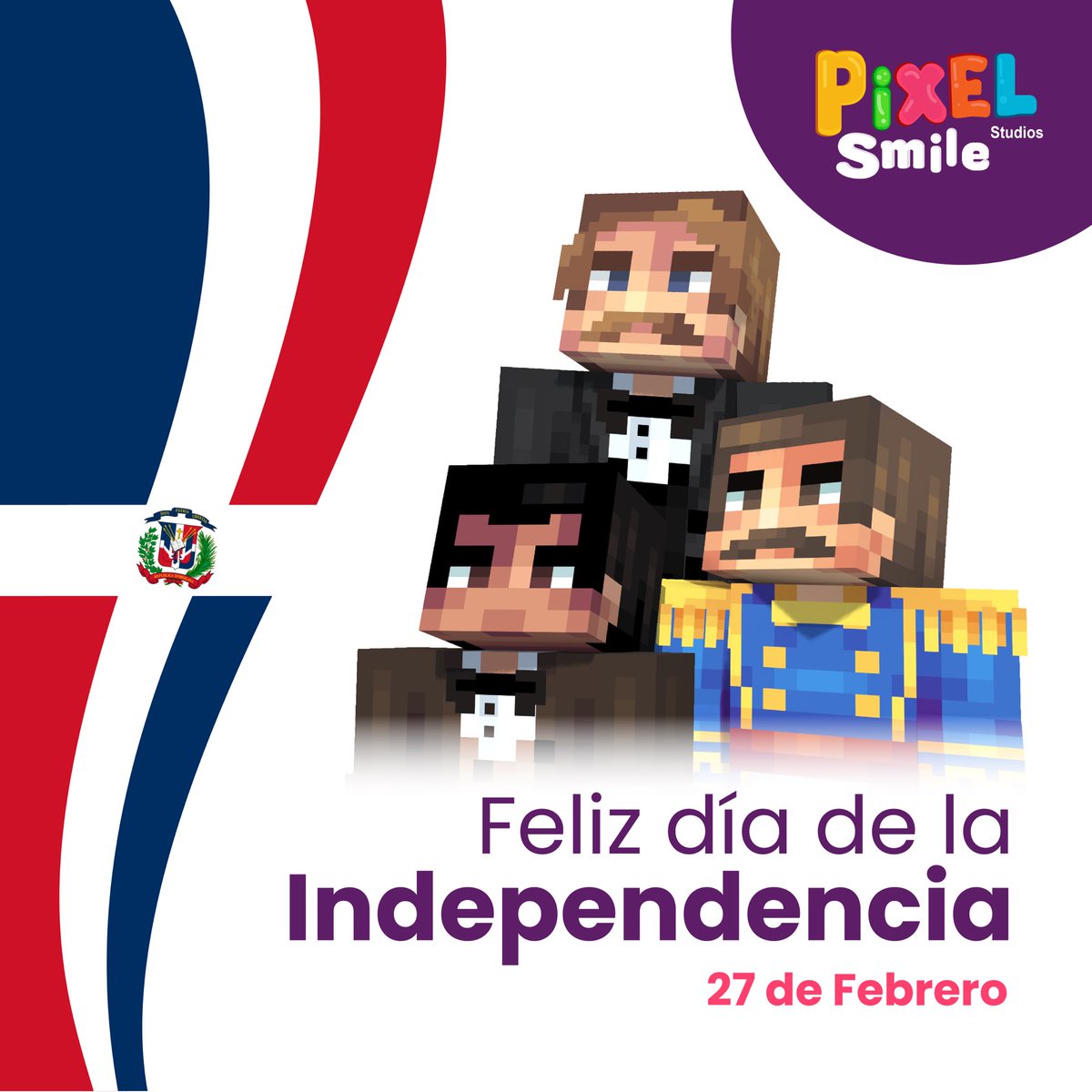 Feliz día de la independencia #Dominicana! We are proud to share one of our Independence Day with the world! 

Get the free skins now in our PMC! 

LINK: planetminecraft.com/member/pixelsm…

#27defebrero  #minecraft #Independencia #IndependenciaDominicana #RepublicaDominicana