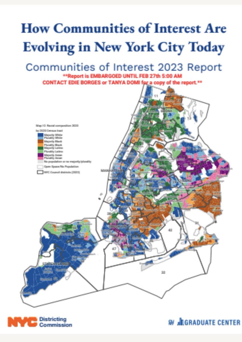 John Mollenkopf presents at @GradCenterNews @DistrictingNYC release of report on communities of interest with my legal #redistricting analysis @NYLawSchool @mousam @dr_blair @profkl @RedistrictNet