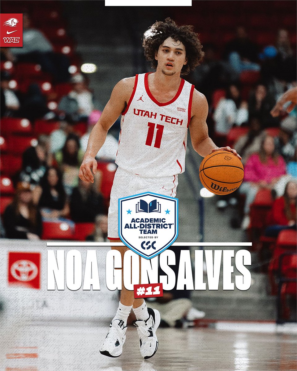 Utah Tech Men's Basketball (@utahtechmbb) on Twitter photo Congrats to <a href="/NoaGonsalves/">NOA GONSALVES</a> for being named to the 2022-23 CSC Academic All-District MBB Team!
#UtahTechBlazers | #WACmbb Congrats to <a href="/NoaGonsalves/">NOA GONSALVES</a> for being named to the 2022-23 CSC Academic All-District MBB Team!
#UtahTechBlazers | #WACmbb