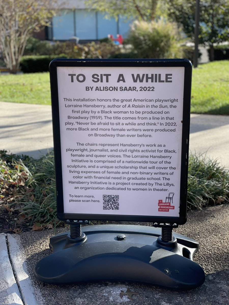 DearBroMalcolm's tweet image. The Howard Players' student-led production of A Raisin in the Sun, starring HU student thespians, enlisted 3 sold out performances!!! #HUYouKnow

In Nov, the Lorraine Hansberry statue, "To Sit A While," proudly greeted the front doors of the Chadwick Boseman COLLEGE OF FINE ARTS.