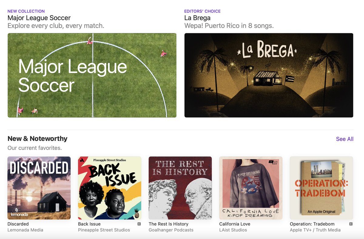 RegardingJosh's tweet photo. Not @ApplePodcasts putting #backissuepodcast on the front page, calling us New and Noteworthy!! Our team worked so hard on this new season so I'm glad we see each othaaa https://t.co/w2HQEYIBFs