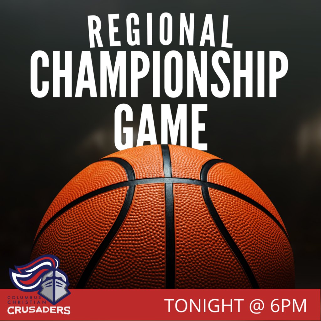 ccscrusader's tweet photo. TONIGHT @ 6PM! Let's fill the gym for the Girl's Varsity Regional Championship Game vs Tabernacle Christian. https://t.co/eHCuDyQ2Eh
