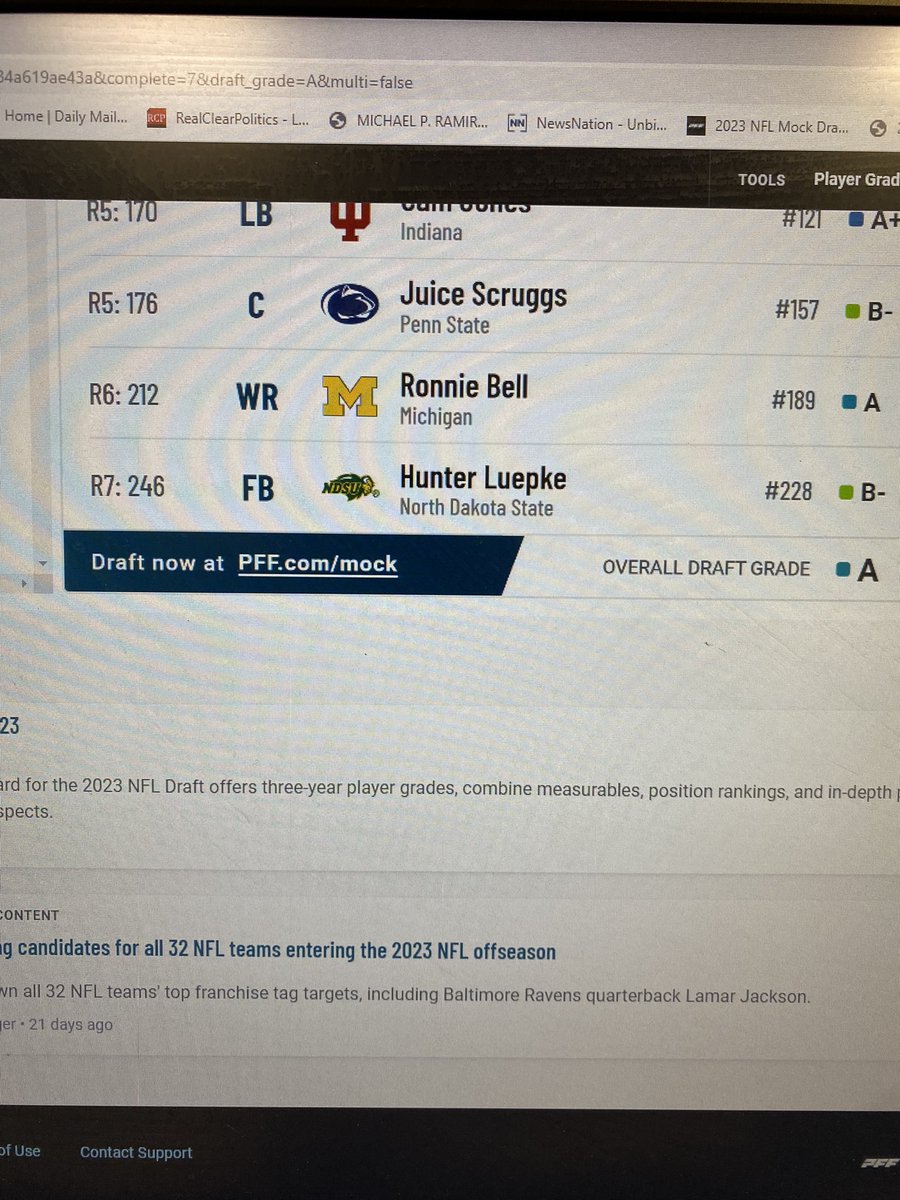 WalkerKeithR's tweet photo. @BryanBroaddus how do you like this mock draft? BTW I love your work on all the draft podcasts….love draft season! https://t.co/KErJQmjU3C