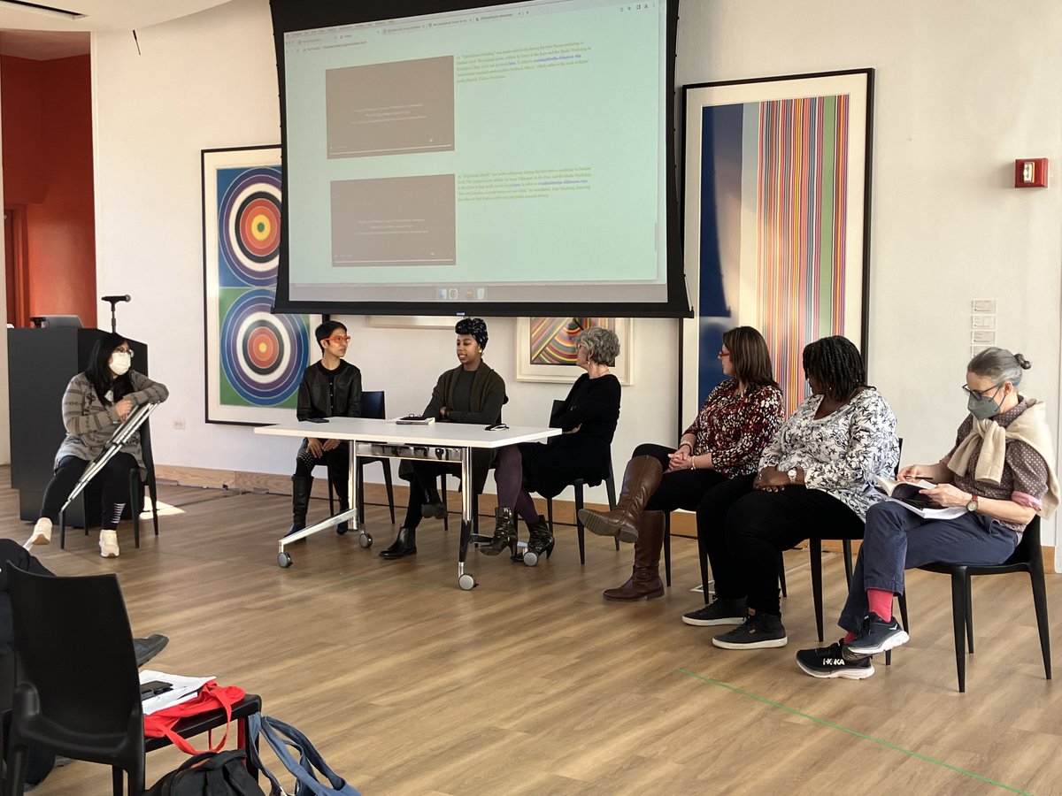 mrheeloy's tweet photo. such a beautiful event of poetry, media, and community at The New School. celebrating publications of Field Study and My Phone Lies To Me thank you @Nahtil @mediapraxisme @NewSchoolWrites @TNSmediastudies https://t.co/0NO2fZVOqa
