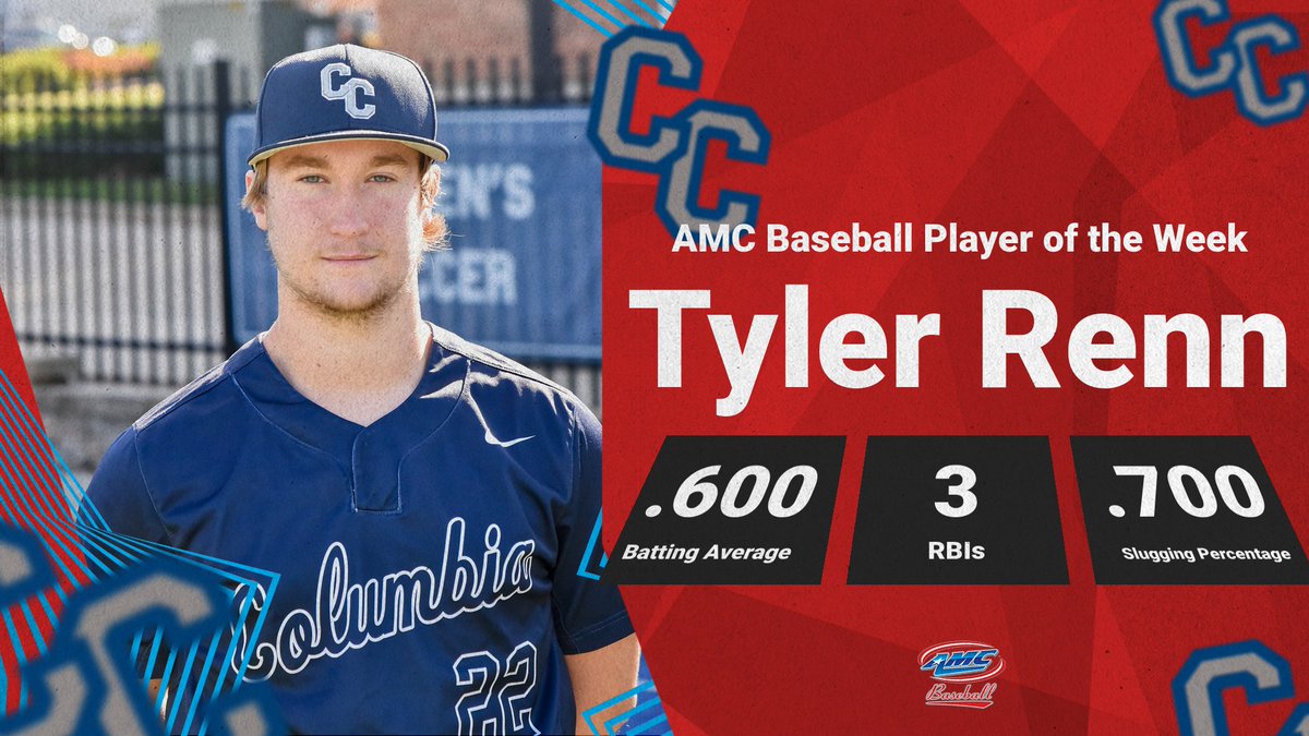 ⚾️| Tyler Renn (<a href="/ColumbiaCougars/">Columbia Cougars</a>) is the AMC Baseball Player of the Week! 

Read more --> bit.ly/3Z3Gtkt

#AMCBASEBALL #AMCSPORTS #PLAYNAIA