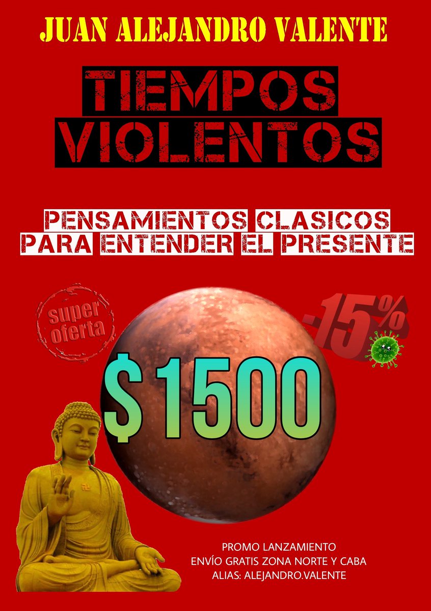 #blackmonday oferta lanzamiento de mi segundo libro #TiemposViolentos donde analizo la teoría de la decadencia de los regímenes políticos a través del foco de Maquiavelo, Kant y Platón. Envío gratis zona norte y CABA