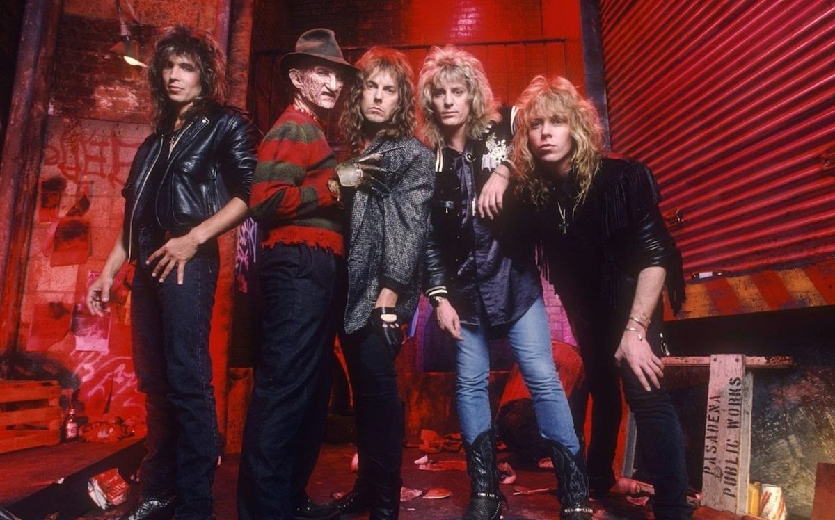 HairBandRadio's tweet photo. February 27, 1987: "A Nightmare On Elm Street 3: Dream Warriors" opened in theaters and Dokken's music video for "Dream Warriors" that incorporated the actors along with the band was a first and well-received. https://t.co/Ad1PHOM73U 

#Dokken #80sHairBands #80sMovie #80sVideo https://t.co/Vpv9NSMybL