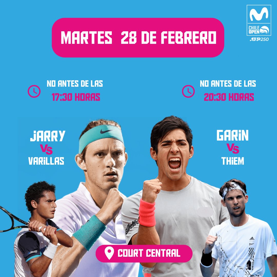 Chile Open on Twitter "¡TENEMOS HORARIO CONFIRMADO PARA ESTE SÚPER MARTES! 😱🔥 Agéndalo y no te