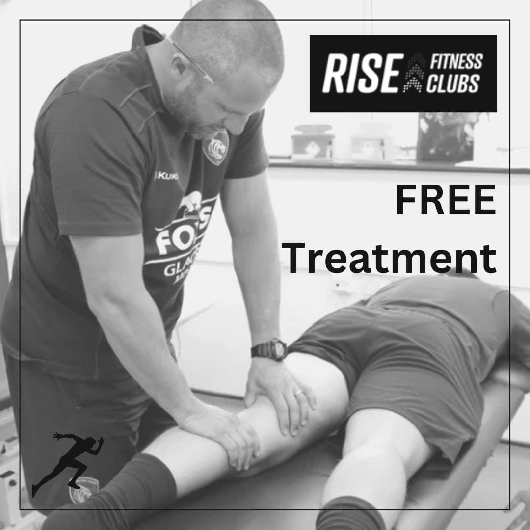 Free treatment tomorrow evening at Rise Fitness in Ibstock. Assessment, treatment, rehab advice plus much more! Come say hi between 5pm and 8pm 👌