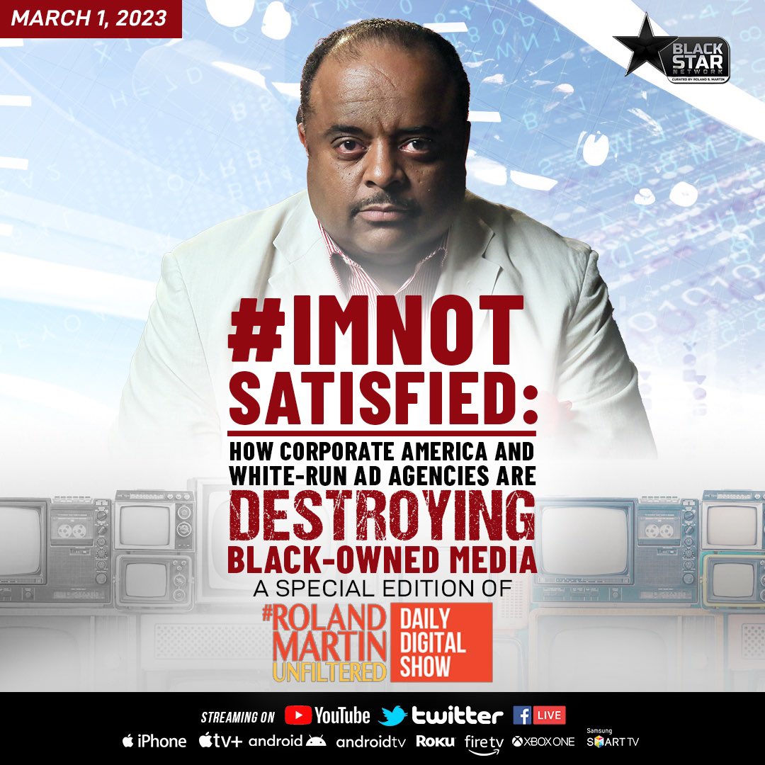 I’ve done a lot of important topics in my career, but what I am going to deconstruct on Wednesday will be one of the most important EVER. I am going to show you HOW corporate America and the white-dominated advertising agencies SYSTEMATICALLY limit, dominate and destroy 1/4
