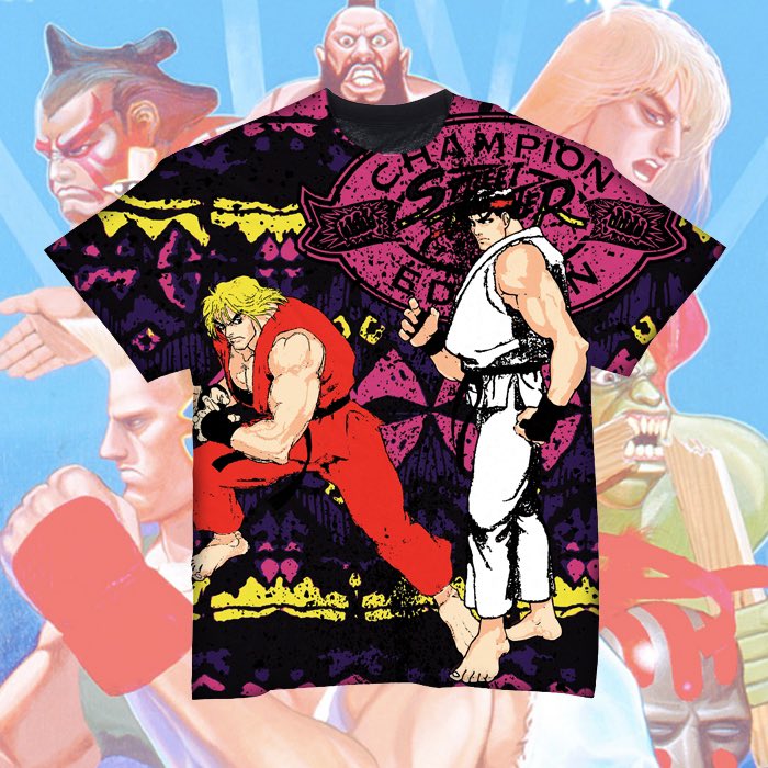Since the Bishop’s Crossing tees are nearing completion, i figured I’d show the next megaprint tee coming up. It wasn’t easy redrawing the artwork and reducing the color palette but i made it work. 🔥 Where’s my Street Fighter fans at?