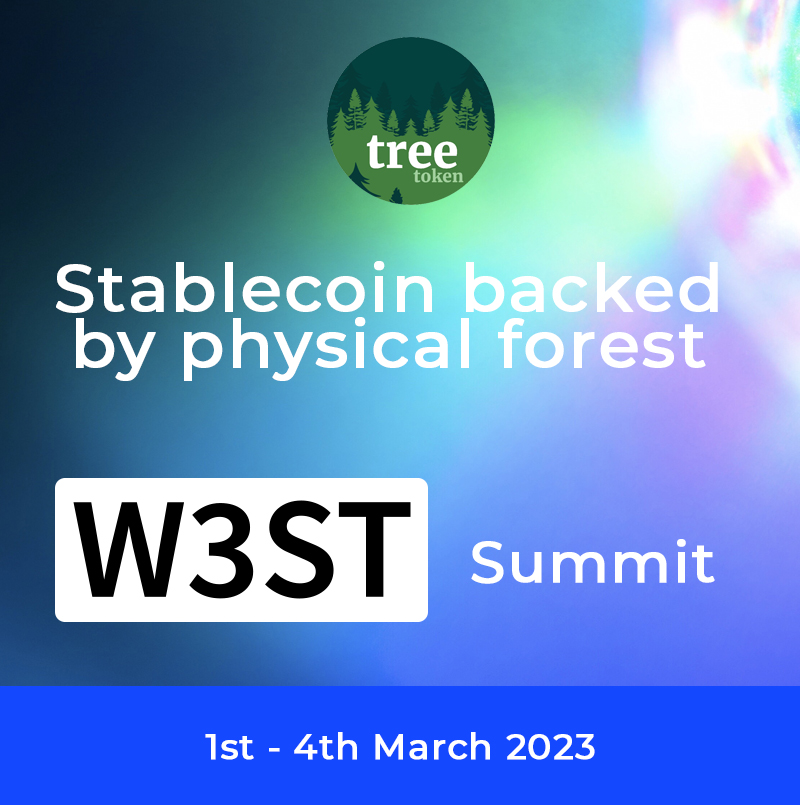 evveland_web3's tweet image. . @teamtreexyz is introducing the world's first stablecoin backed by physical forest, generating offset credits for its holders. Join Web3StrongerTogether summit to learn more about this innovative technology.
Don't wait, get your tickets now at bit.ly/Evveland-W3ST.