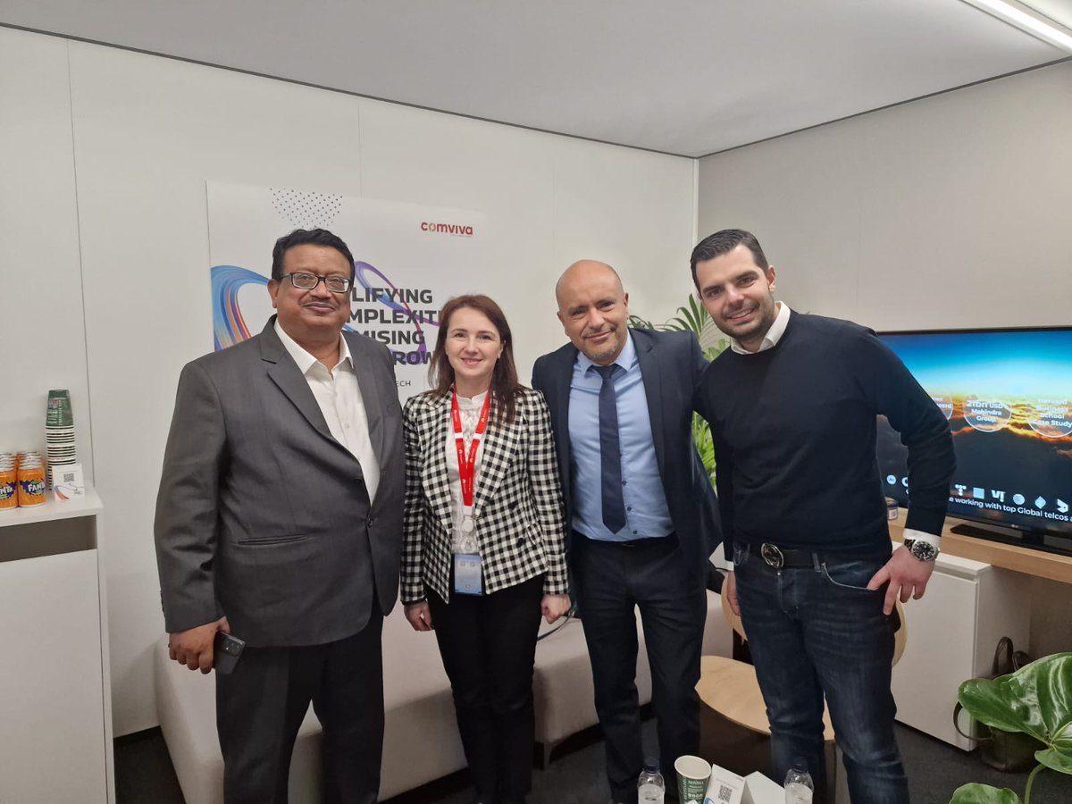 ComvivaTech's tweet photo. Saludos Barcelona, we're excited to be in your city at #MWC23! Here’s to a splendid Day 1 of building great partnerships and insightful conversations.
Come and meet us: https://t.co/V91UWwEPKM
#ComvivaAtMWC #DigitalEverything #MWCBarcelona @MWCHub https://t.co/NmdDG5lC8d