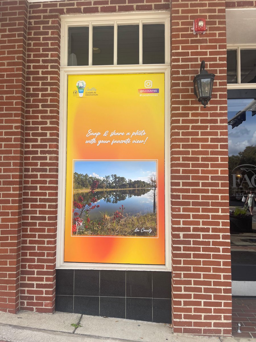 flcounties's tweet photo. In town for a session? Stop by the FAC office and snap a picture in front of your favorite #FLCounties view! We can't pick a favorite, so tag us to show us yours. #FACinAction https://t.co/30Cor0KQF1