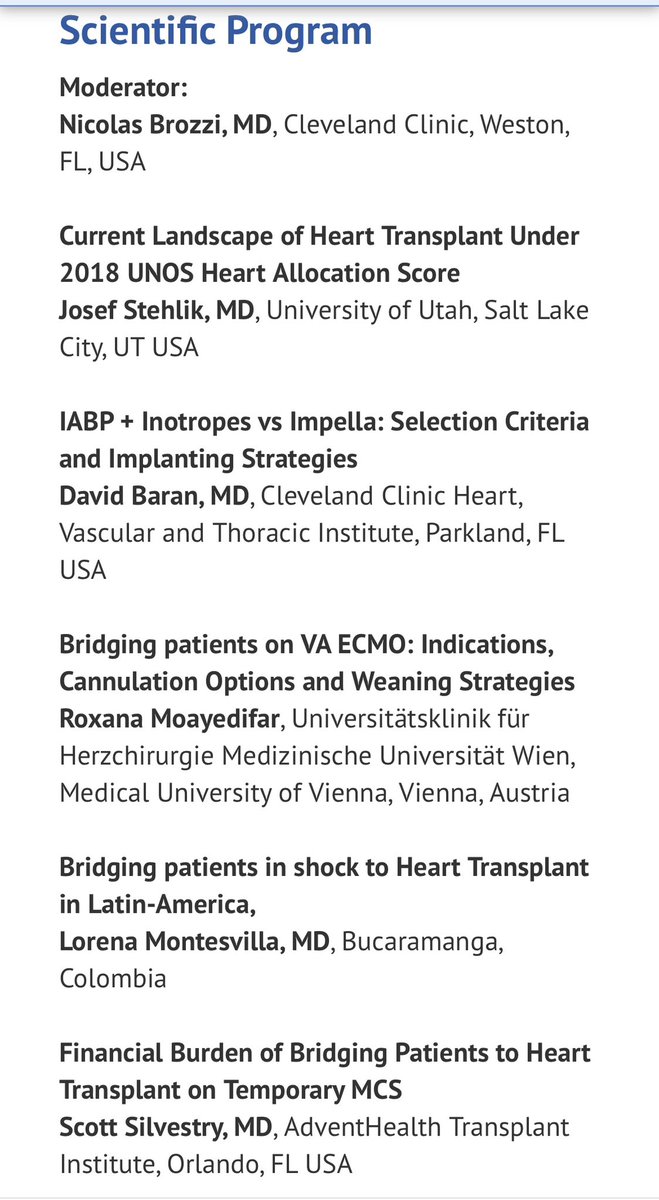 loremontesvilla's tweet image. You are all welcome to join us on wednesday at @ISHLT webinars: Bridging patients to #HeartTx on Temporary #MCS. I’ll be talking about our situation in Latam with amazing speakers and @nbrozzimd moderating. Register: ishlt.org/meetings-educa…