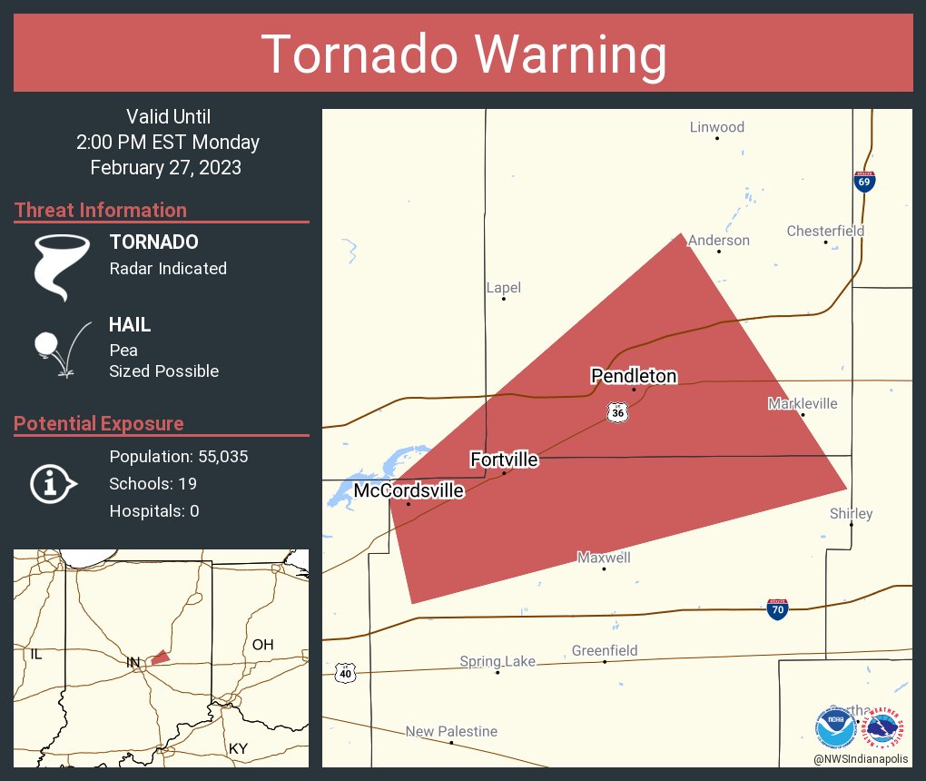 Nws indianapolis on twitter tornado warning including mccordsville in