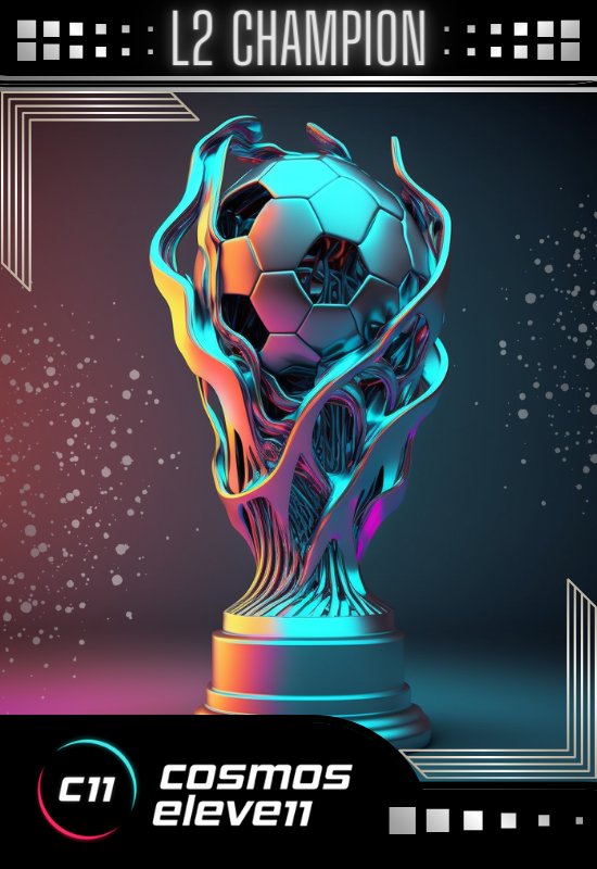 The L2 Champion trophy arrived in the wallet, it feels like #christmas 😁🎉

Thanks <a href="/Cosmos_E11even/">Cosmos Eleven Game</a> for this nice game. Thanks <a href="/Novopangeaio/">Novopangea</a> &amp; <a href="/DollzBroken/">Broken Dollz 👑</a> for your support!

#p2egaming #waxnft #web3community #NFTs  #metaversenft #FootballManager #WAXFAM #Web3gaming #NFTCommunity
