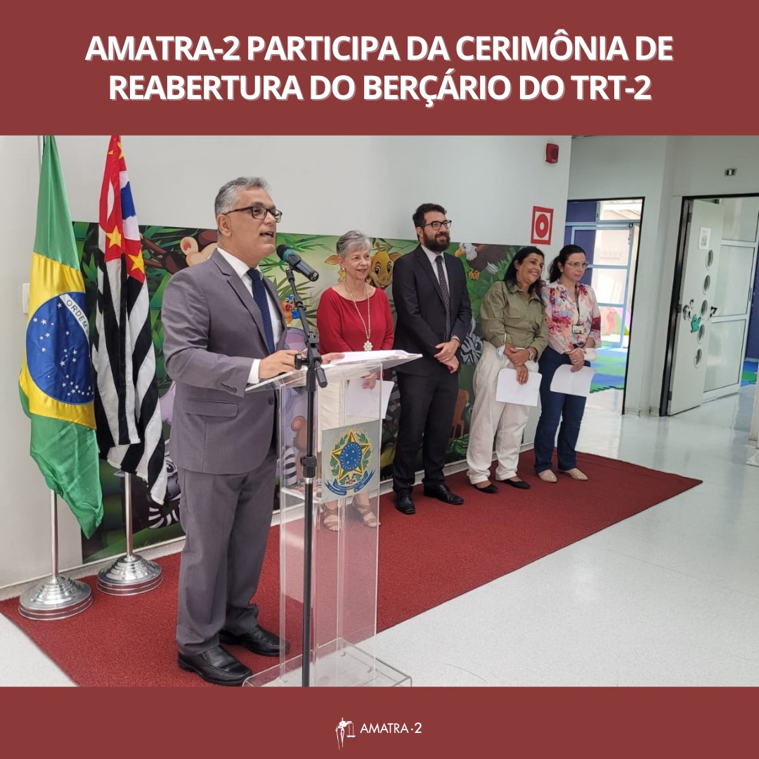 Amatra_2's tweet photo. A reabertura do berçário "Ternura Risos e Travessuras", bem como a expansão do horário de funcionamento, foram demandas apresentadas pela AMATRA-2, SINTRAJUD e Associação de Mães. O novo horário será das 08h30 às 19h30 e as inscrições para novas crianças estão abertas. https://t.co/wnaUyL153e