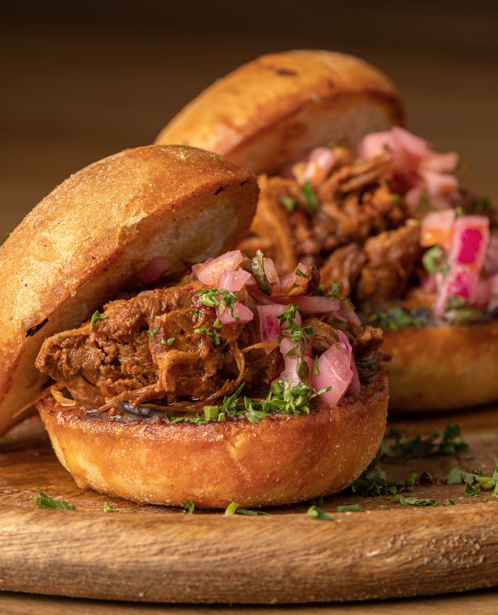 jaguarestaurant's tweet photo. These Cochinita Sliders are made to perfection. During Hora Jaguar from 4-7 pm, you will find these for only $8 👍🏼 https://t.co/zxyReklxd1